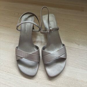 Liz Claiborne Pewter Sling Heels